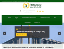 Tablet Screenshot of immaculatejanitorialservices.com